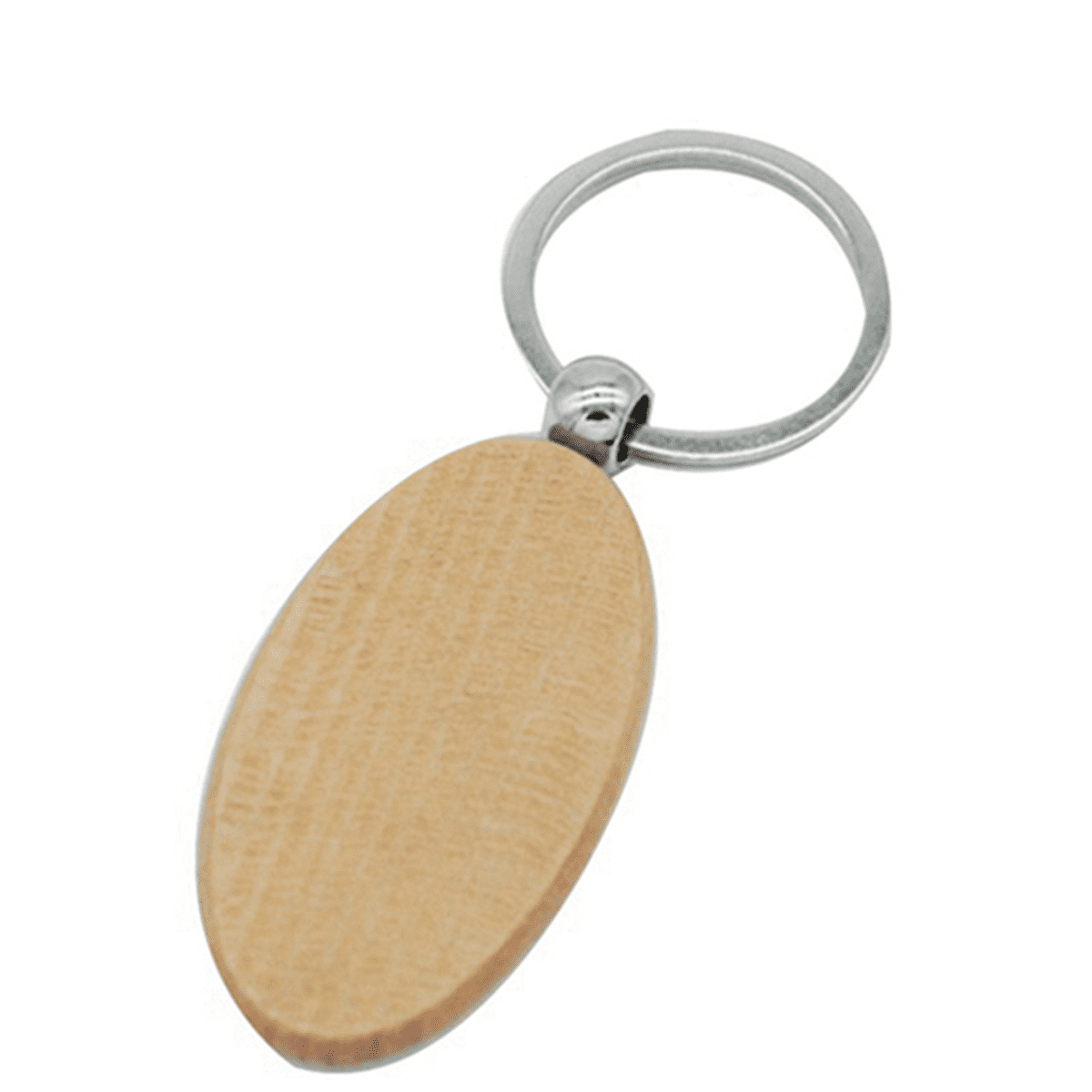 500Pcs Blank Oval Ellipse Wooden Key Chain DIY Promotion Keychain Pendant Keyring Tags Promotional Gifts