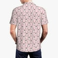 thumbnail image 5 of Vsdgher Cute Rabbit Print Men's Short Sleeve Stretch Polo Shirt, Moisture-Wicking Performance Polo Shirt, 5 of 8