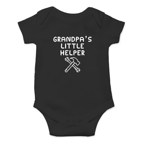 Grandpa's Little Helper - I Love My Grandfather, He Is My BBF - Cute One-Piece Infant Baby Bodysuit