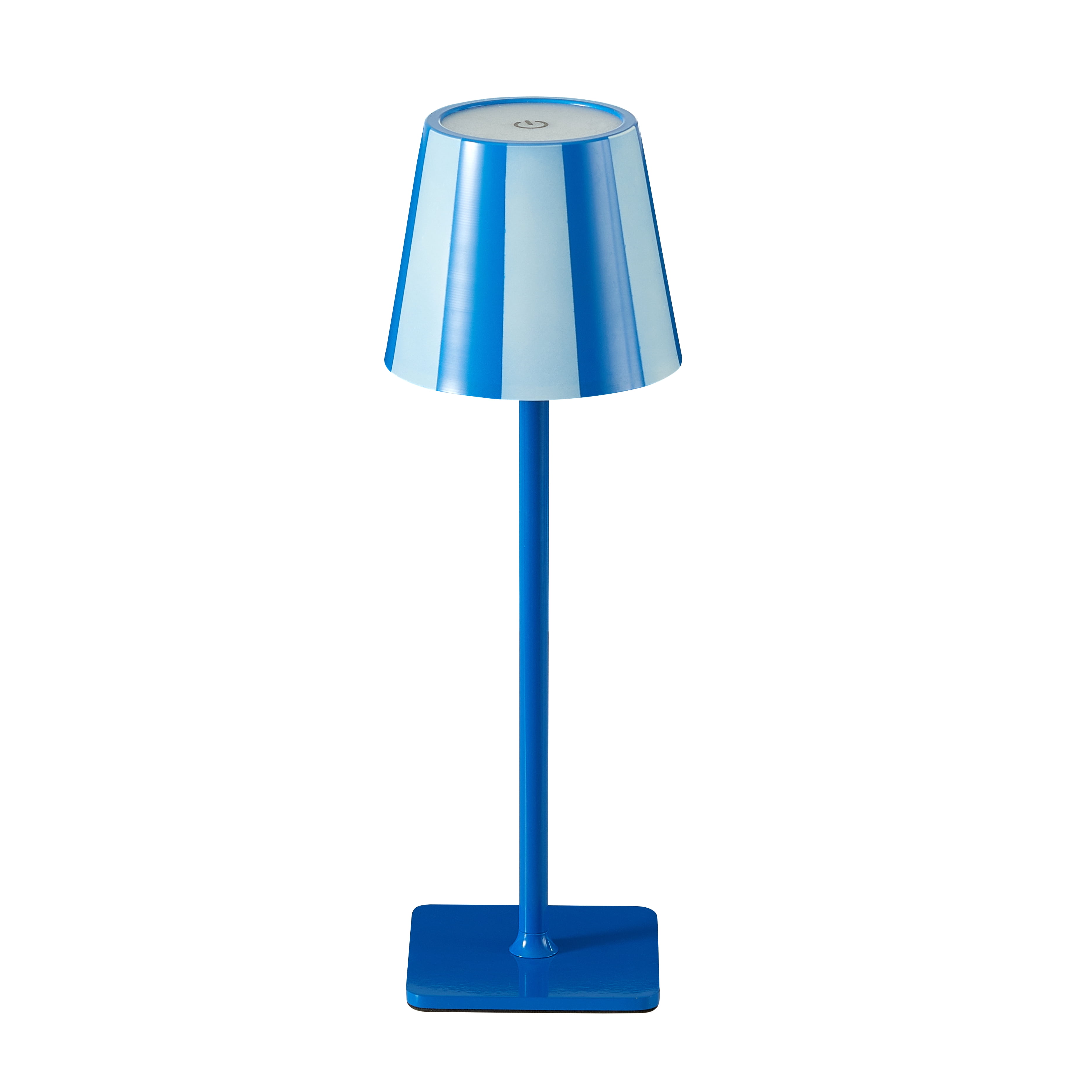Mainstays 13" Indoor/Outdoor Rechargeable Blue Stripe Table Lamp 2 Pack