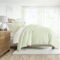 thumbnail image 3 of Noble Linens Sage Puffed Rugged Stripes Duvet Set 3-Piece Duvet Cover Set, King/Cal King, 3 of 10