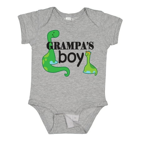 

Inktastic Grampas Boy Grandson Dinosaur Gift Baby Boy Bodysuit