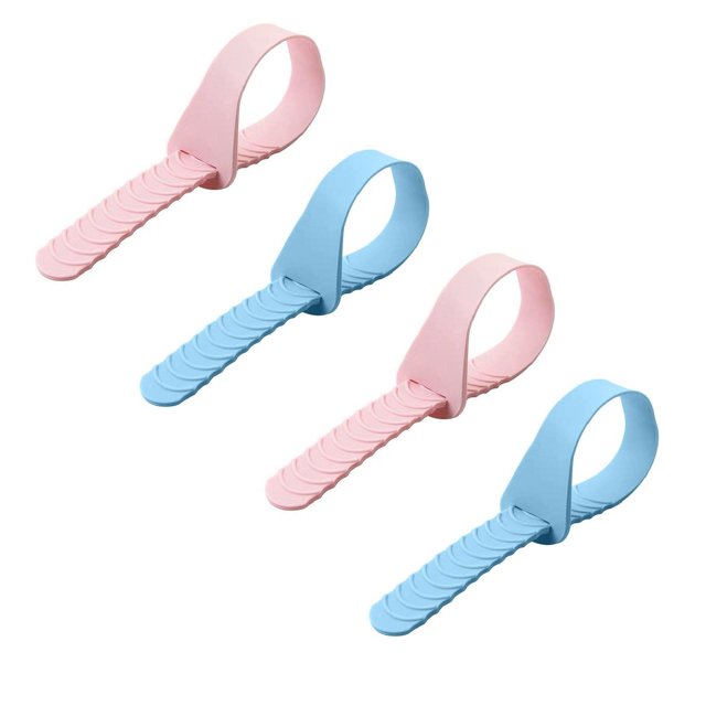 Oleegame 2PC Kitchen Utensils Set Avoid Stick Cover Lifter Lift Avoid Toilet Touching Lid Seat Touching 2PC Handle Cooking Utensils Pink