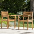 thumbnail image 5 of GDF Studio Brigitte Outdoor Acacia Wood 5 Piece Dining Set, Teak, 5 of 7