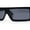 All Black, variant on Square Futurist Shield Narrow Rectangle Flat Top Plastic Sunglasses Beige - Brown