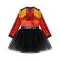 thumbnail image 2 of Sholeno Kids Girls Magician Circus Dress Up Sequin Tassel Long Sleeve Tutu Dress Leotard Halloween Red 14, 2 of 7