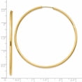 thumbnail image 3 of 14k Yellow Gold Round Endless 2mm Hoop Earrings, 3 of 7