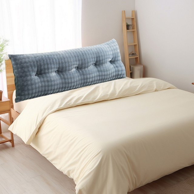 BKER Luxurious Cushions Rabbit Fleece Backrest Cushions Headboard Window Seat And Sofa Embroidered Tufted Design Filling