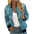 thumbnail image 1 of Jamicy Vestes d'Automne pour Femmes Cadeau pour Maman 2025 Mode Fermeture Éclair Cardigan à Manches Longues Blouse Imprimée Florale Rétro Chandails en Molleton Décontractés Coupe Ample, 1 of 6
