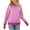 Hot Pink, variant on Womens Sweater Round Neckline Pullover Sweater Plaid Comfy Mid-Length Long Sleeve Top Knitting Sweater