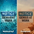 thumbnail image 5 of (2 Pack) Genius At Work OSHA Notice Sign 5 Inch X 3.5 Inch Vinyl Label Decal Sticker Weather Resistant, UV Protected for Workplace, Business, and Construction Site, Made in the USA, 5 of 7