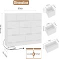 thumbnail image 6 of Studyset 12 Drawer Dresser for Bedroom, 61 Inch Wood Dresser with Power Outlet, Wide Chest of Drawers for Living Room, Hallway, Tall Dressers with Smooth Metal Rail, 6 of 6