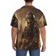 thumbnail image 3 of Balery Apocalyptic Skull Soldier Camisa Casual de Manga Corta con Botones para Hombre, Texturizada, Estilo Cubano, para Playa, Verano-Large, 3 of 5