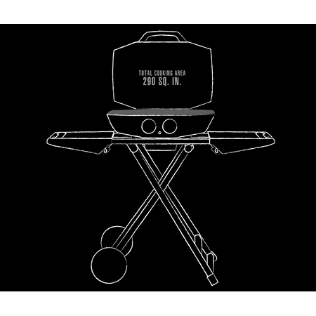 Pit Boss - 2-Burner Portable Gas Grill with Collapsible Cart - Black Sand