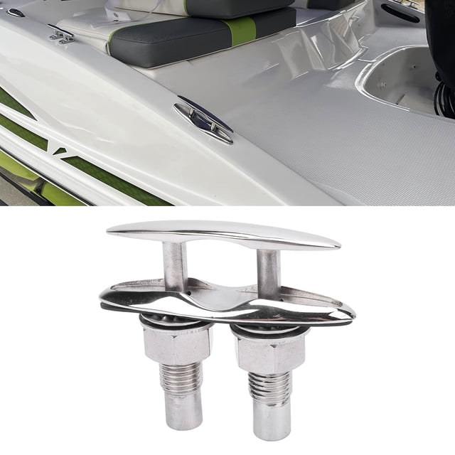 Tirez le taquet de bateau, 5 pouces Fixation sécurisée facile Fixation Rétractable Cleat de docker à chasse d'eau pour le cargo