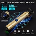 thumbnail image 3 of Hair Trimmer Men,Electric Beard Trimmer,0mm Precision with LED Display(Gold), 3 of 4