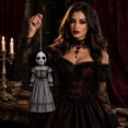 thumbnail image 4 of Cheapark 30CM Halloween Iron Scary Doll Hanging Ornament Spooky Metal Doll Pendant Outdoor Yard Hanging Decor Creepy Ghost Doll Wall Hanger For Halloween Party Porch Dec, 4 of 7