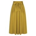 thumbnail image 4 of Awdenio Skirts for Women High Waist A-Line Pockets Skirt Skater Flared Midi Skirt Vinage Skirt, 4 of 6