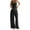 Black, variant on Women's Ribbed Tank Top and Oversized Wide Leg Pants Set, Soft Casual Loungewear Two Piece Outfit with Drawstring Waist, Relaxed Lazy Style Home Wear Suit for Daily Lounge and Casual Wear Black