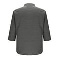 thumbnail image 5 of Awdenio Shirts for Men Long Sleeve Collarless T-Shirts Beach Shirts with Pocket, 5 of 6