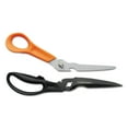 thumbnail image 2 of Fiskars Cuts+More Scissors, 9" Long, 3.5" Cut Length, Black/Orange Offset Handle, 2 of 5