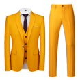 thumbnail image 1 of Cloudstyle Men's 3Pcs Business Professional Casual Daily Slim Fit One Button Suit Set (Blazer + Vest + Pants), 1 of 5
