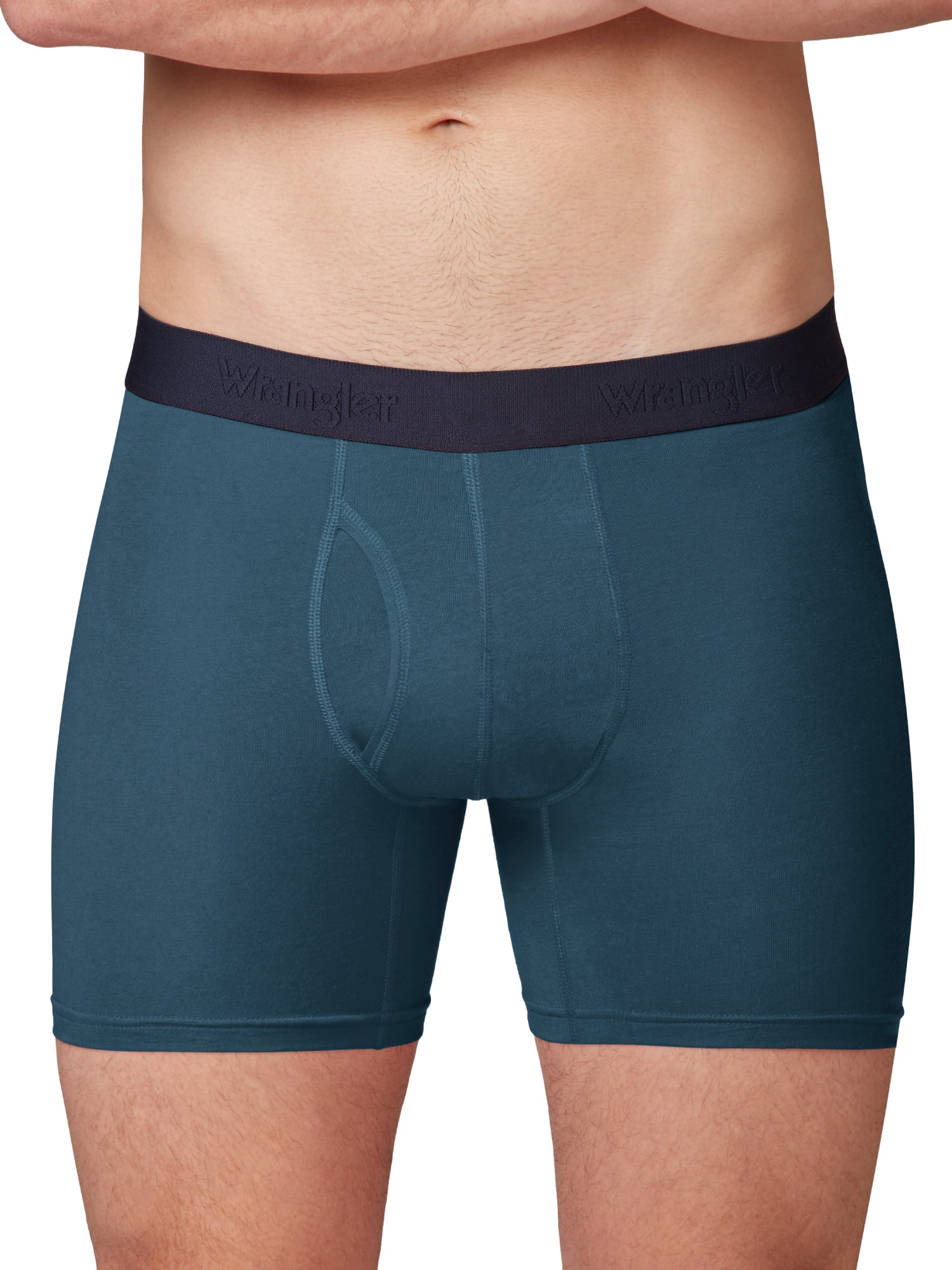 Wrangler Men's Cotton Stretch Boxer Brief Set, Boxer Briefs Underwear for Men, S, 6 Pack