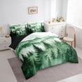 thumbnail image 3 of Homewish Pine Tree 7-Piece Twin Bedding Sets,Tropical Botanical Plant Bedding Comforter Set,Green White Sheet Sets For Mane Women,Super Cozy Room Decor Reversible, 3 of 8