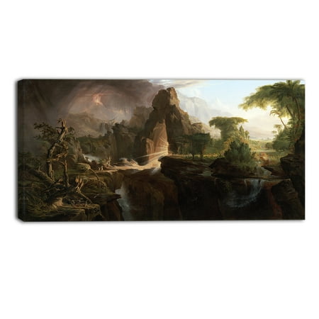- DESIGN ART 'Thomas Cole - Expulsion from the Garden of Eden' Canvas Art Print - Multi-color