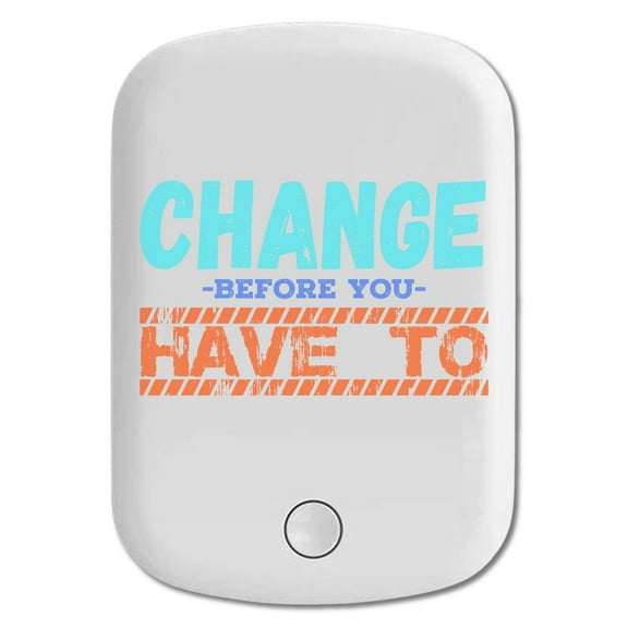 DistinctInk Magnetic Battery Pack, 10000 mAh Wireless Portable Charger with USB-C Cable, Compatible with MagSafe iPhone 14 / 13 / 12 Series - Change Before You Have To