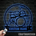 thumbnail image 5 of Craftnamesign Custom Drum Metal Wall Art LED Light, Custom Drummer Name Sign, 5 of 5