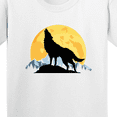 thumbnail image 4 of Inktastic Wolf Wilderness Mountains Moon Youth T-Shirt, 4 of 5