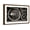 Brown Frame, variant on Art.com Steam Locomotive Wheel Detail In Warm Black And White Art Print by mishoo, White Frame Wall Art, 29" x 21"