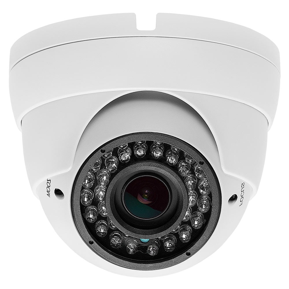 Security Indoor/Outdoor Dome Camera 1000TVL White 36IR 2.812mm
