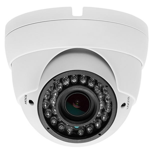 Security Indoor/Outdoor Dome Camera 1000TVL White 36IR 2.812mm