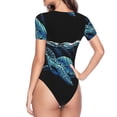 thumbnail image 4 of The Xecao Ocean Turtle Women's Crew Neck Body Suit, a short-sleeved bodysuit and basic swimsuit, both comfort and style for dating and daily life, 4 of 9