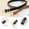 thumbnail image 6 of SUOSDEY Women Leather Belts for Jeans Gold Buckle Ladies Leather Belt 2 Pack, 6 of 7