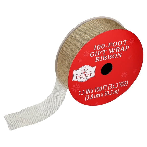 Gold Satin Christmas Ribbon, 1.5" x 100', by Holiday Time