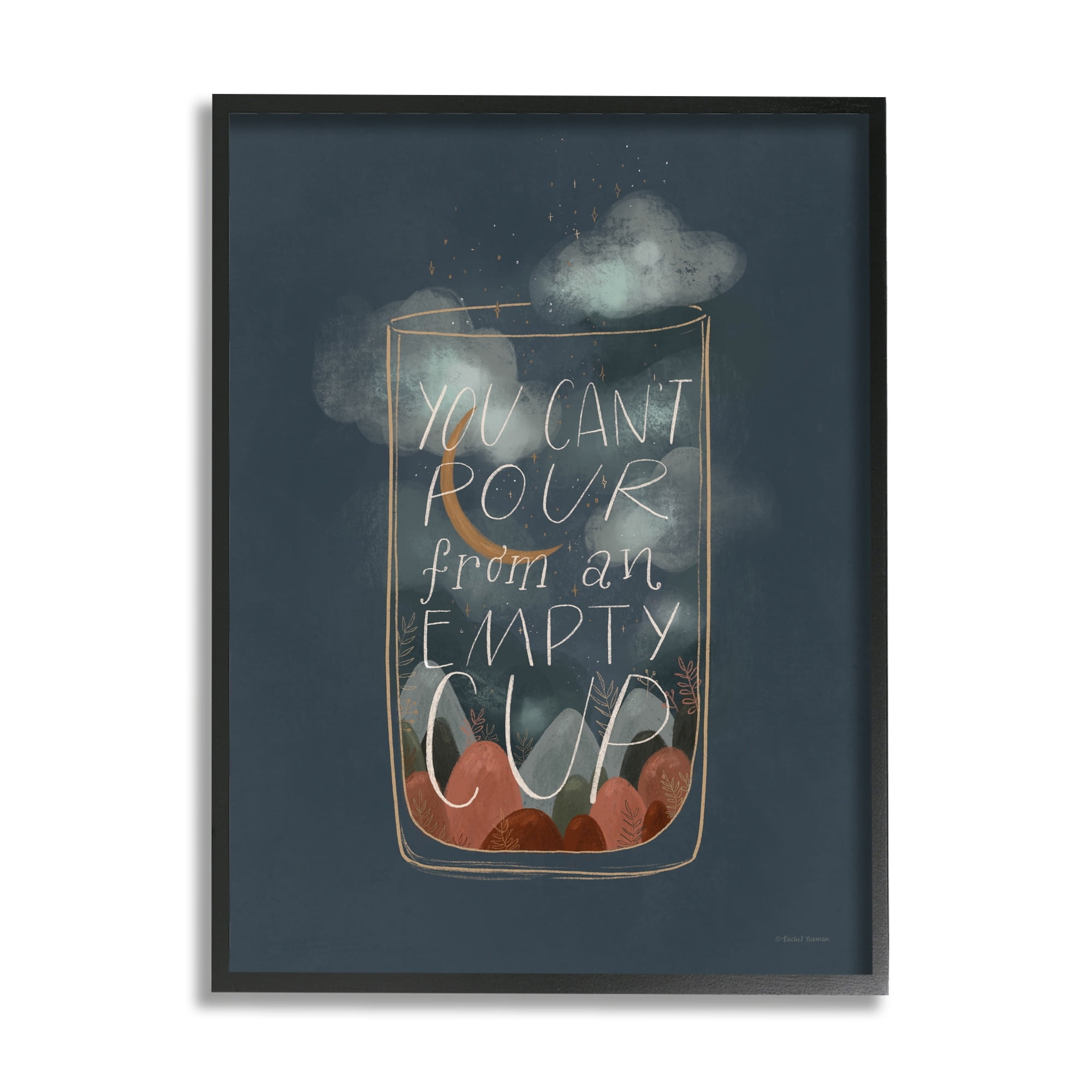Stupell Industries Can't Pour From Empty Cup Inspirational Quote Minimal , 16 x 20, Design by Rachel Nieman