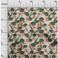 thumbnail image 2 of oneOone Polyester Spandex Light Pink Fabric Tropical Leaf Craft Projects Decor Fabric Printed By The Yard 56 Inch Wide, 2 of 5