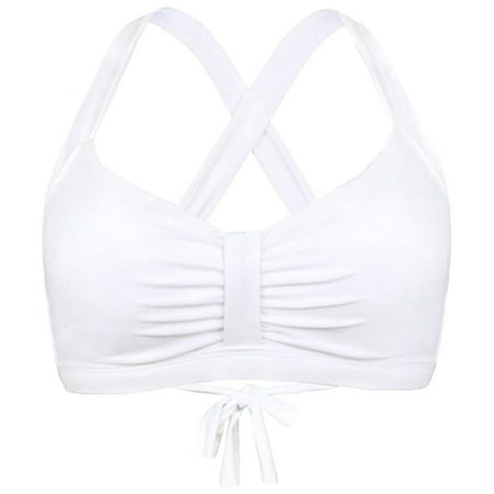 Celivon Womens Sexy Push Up Sexy Solid Color Bikini Swimsuit Top Beach Vacation Wear