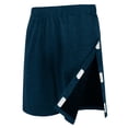 thumbnail image 3 of Tear-Away Shorts with Side Snaps for Post-Surgery Recovery - Unisex Cotton Blend Athletic Shorts with Pockets, Ideal for Knee & Hip Surgery, Comfortable Lounge Wear Dark Blue XXL, 3 of 8