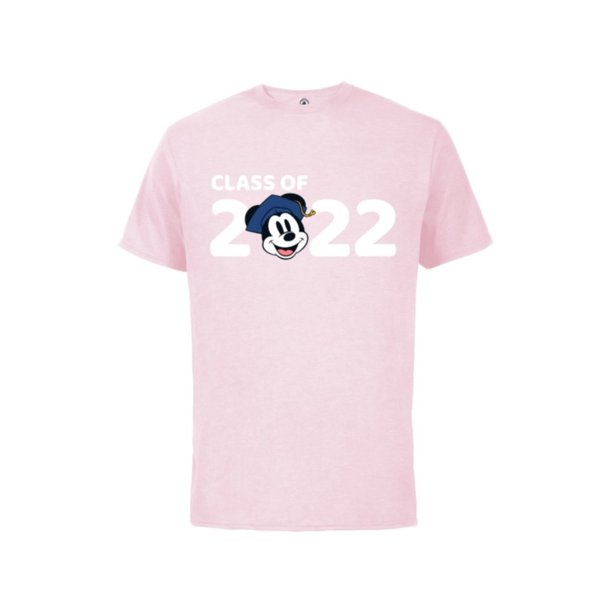 Disney Mickey Mouse Class Of 22 Short Sleeve Cotton T Shirt For Adults Customized Soft Pink Walmart Com