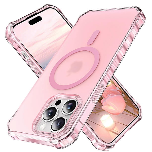 For iPhone 14 Pro Case Compatible with MagSafe Small Wavy Edge PC + TPU Phone Cover - Black