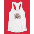 thumbnail image 3 of Pug With A Feather Bonnet Tank Women - Women Racer Back, White, 2XL, 3 of 4
