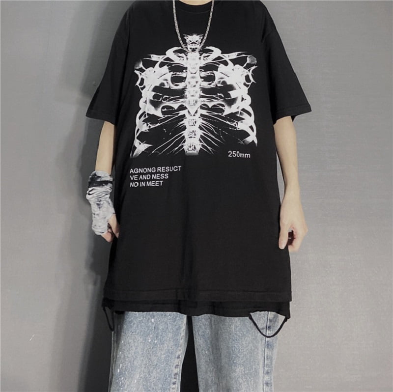 Tie Dye Shirt Women Vintage Funny Skeleton Graphic Tee Tops Casual Basic Round Neck T-Shirts Short Sleeve Blouse 