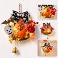 thumbnail image 5 of Halloween Wreath with Light,10 Inch DIY Pumpkin Door Hanging Halloween Decor for Porch,Party,Home - Great Halloween Decorations & Halloween Lights,A/B/C(A), 5 of 7