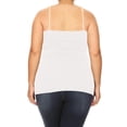 thumbnail image 3 of Women's Plus Size Slim Fit Cross Front Spaghetti Strap Active Solid Cami Tank Top, 3 of 4