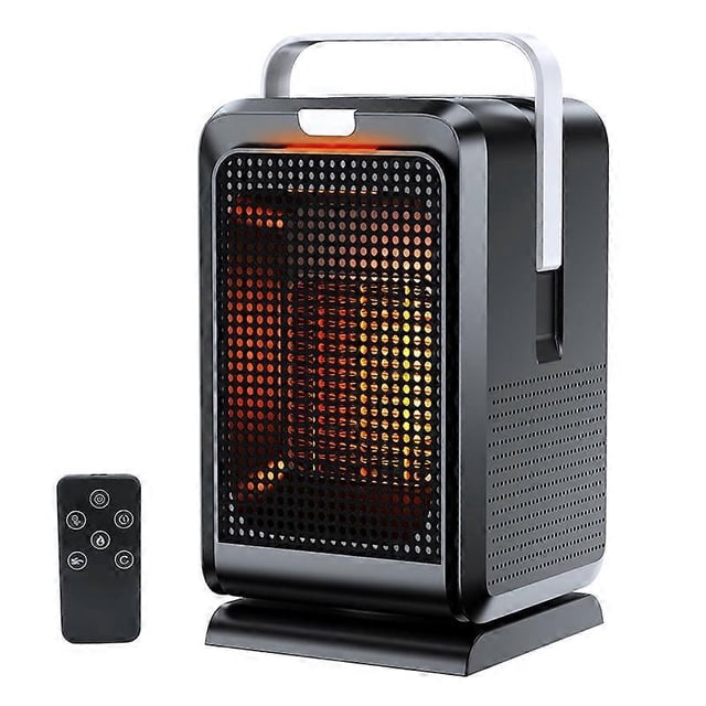 PTC Electric Auxiliary Heater 1000W, ECO Ceramic Radiator, 90 Oscillation, Timer, Adjustable Thermostat, Multiple Protection, 4 Modes, Bathroom, Home