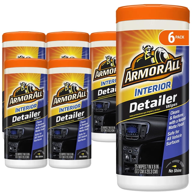 Toallitas protectoras para coche Armor, 150 toallitas en total (paquete de 6)
